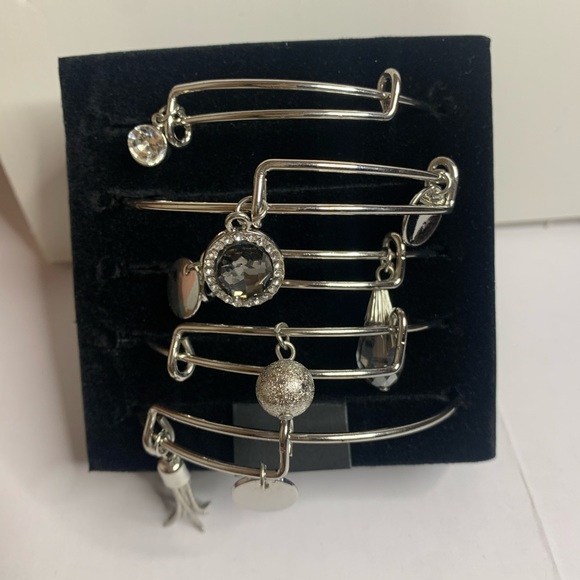 Christopher & Banks Silver Charm Bracelet Set - Picture 6 of 9